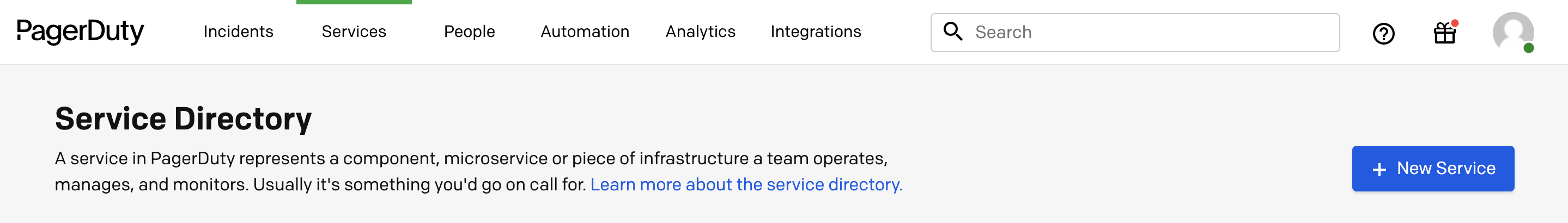 Create a PagerDuty service