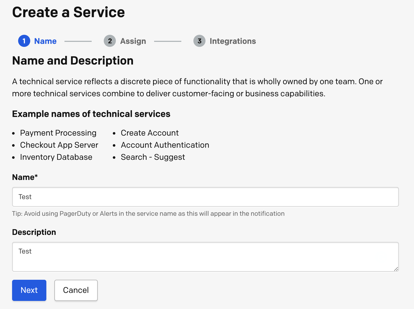 Configure the service